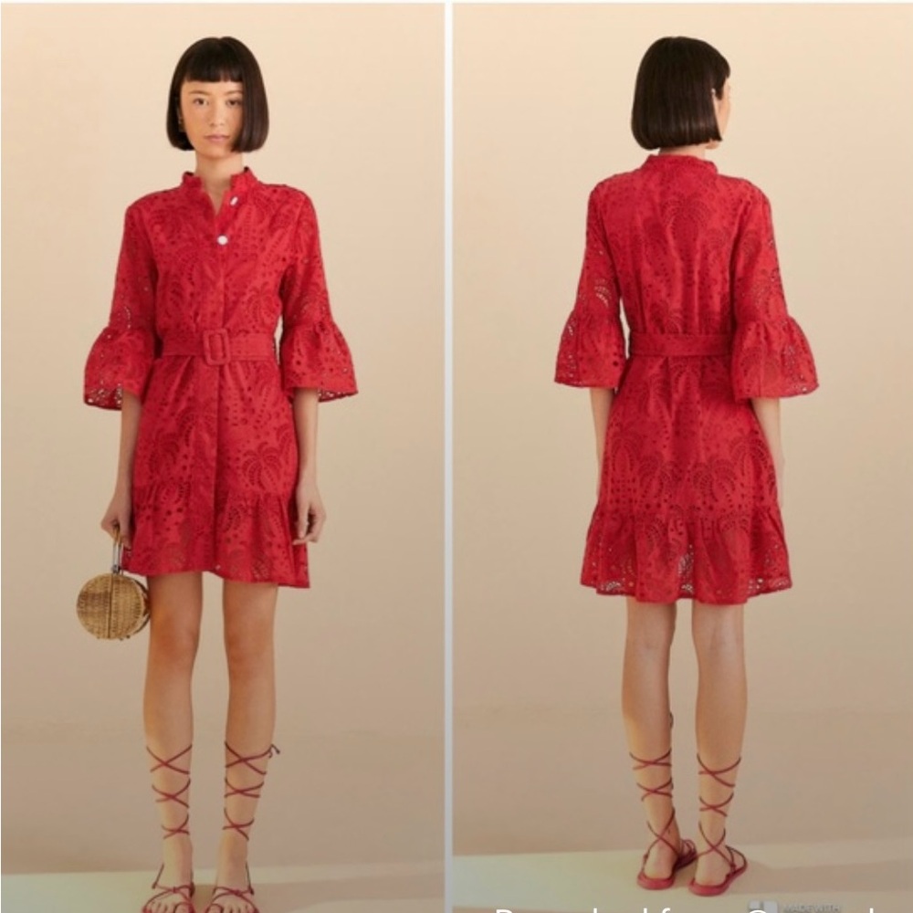 FARM Rio Scarlet Lace Mini Dress